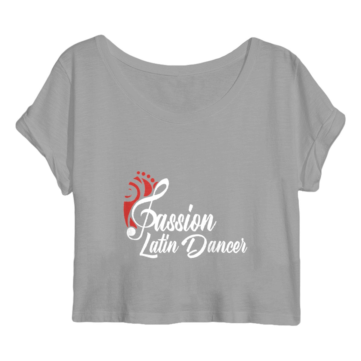 Crop top - femme - by Passion Latin Dancer - face_gris