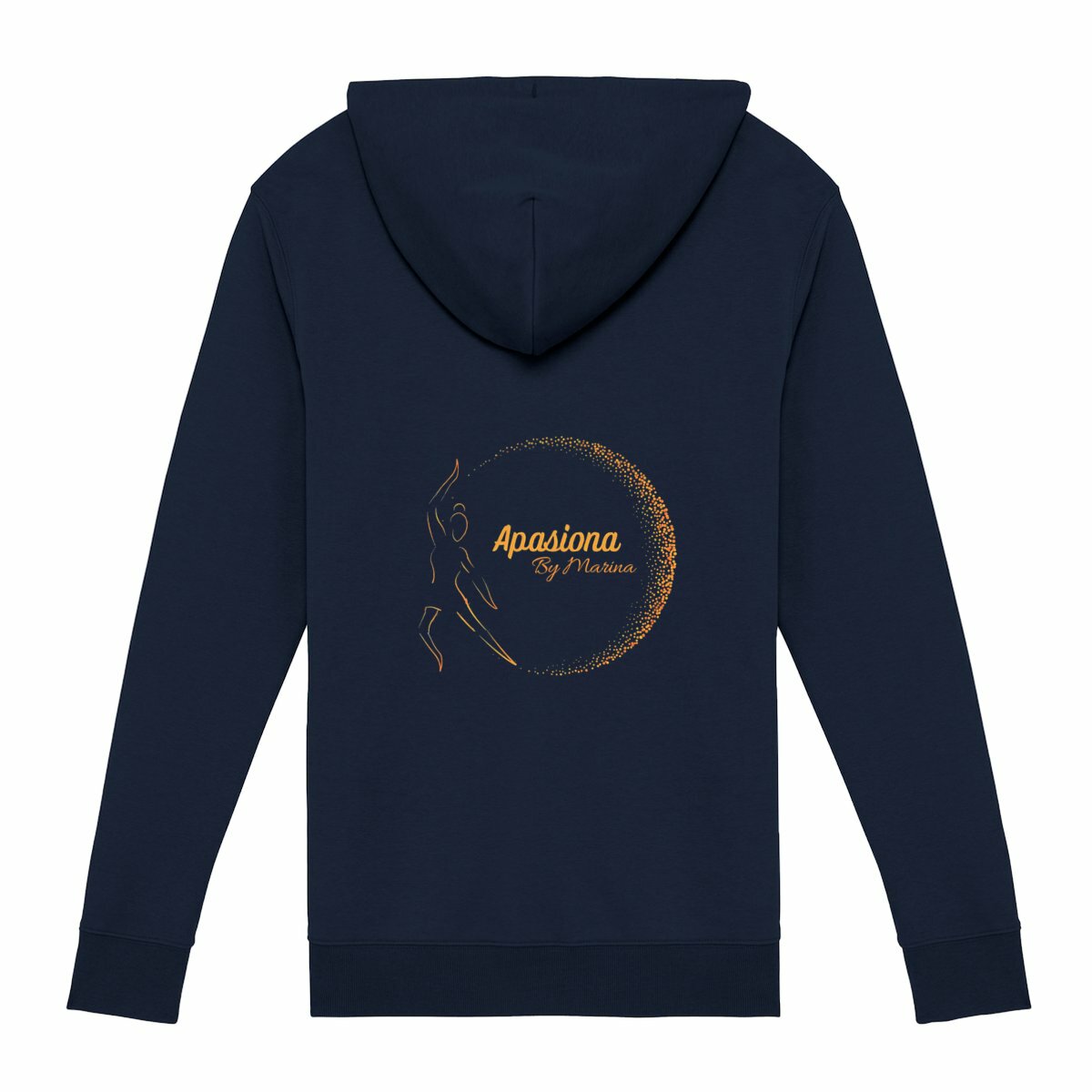 Sweat à capuche zippé - Unisexe - by Apasiona - dos_0