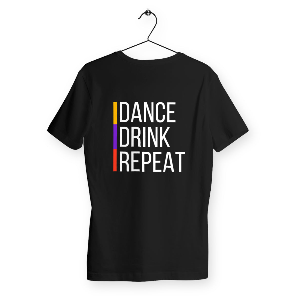 T-shirt col V - Homme - Dance Drink Repeat back