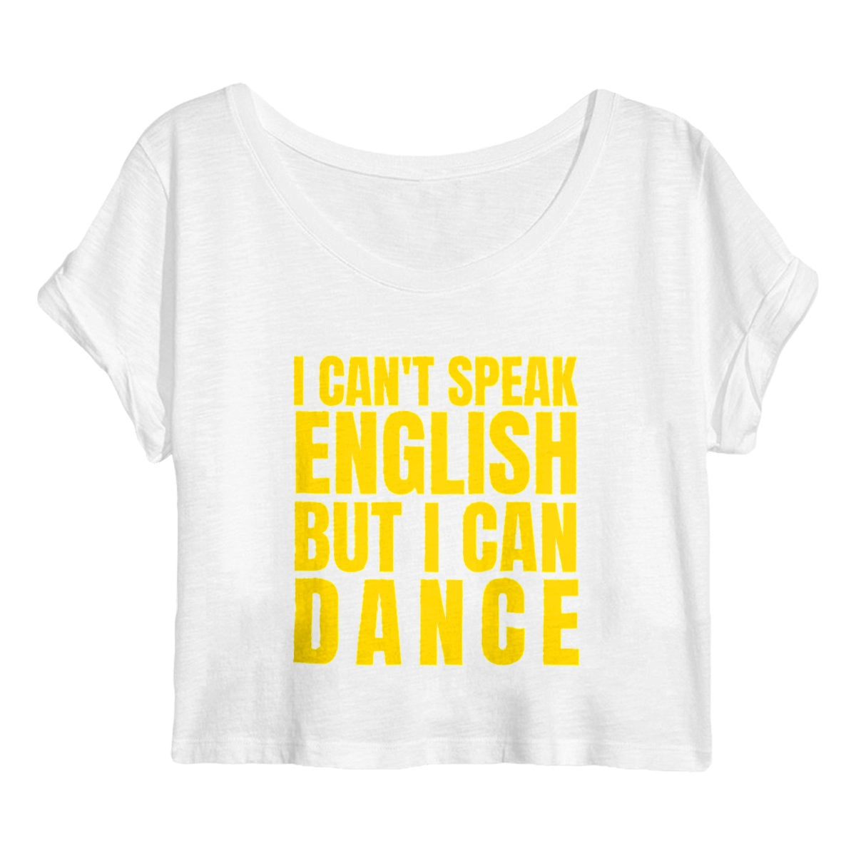 Crop top - Femme - I cant speak english gold