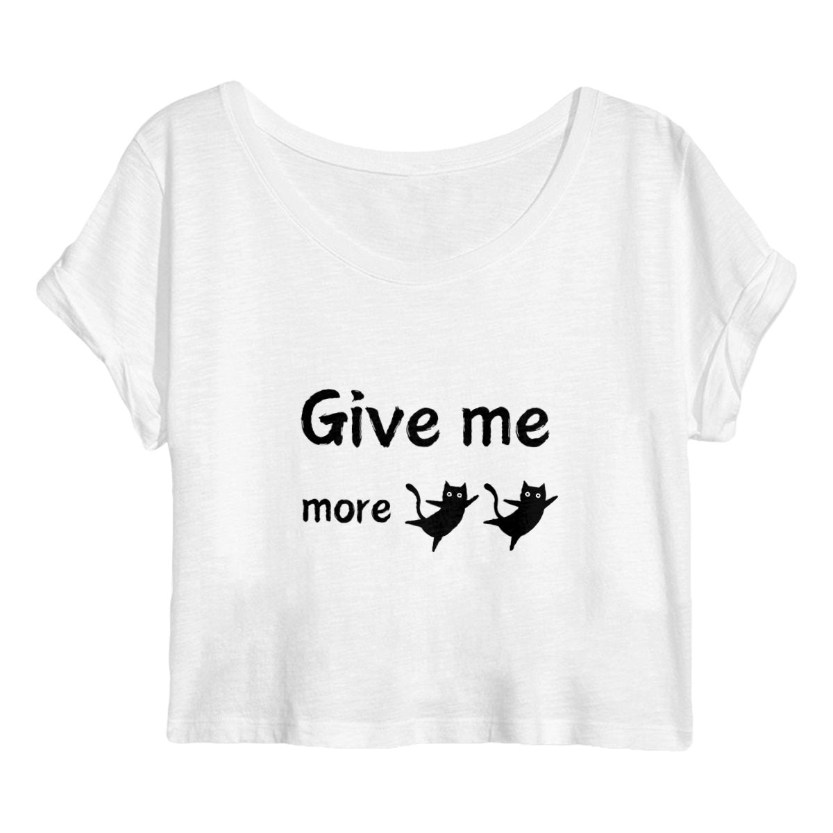 Crop top - Femme - Give me more chat chat