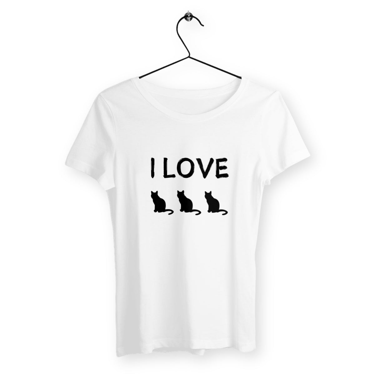 T-shirt léger - Femme - I love chat chat chat