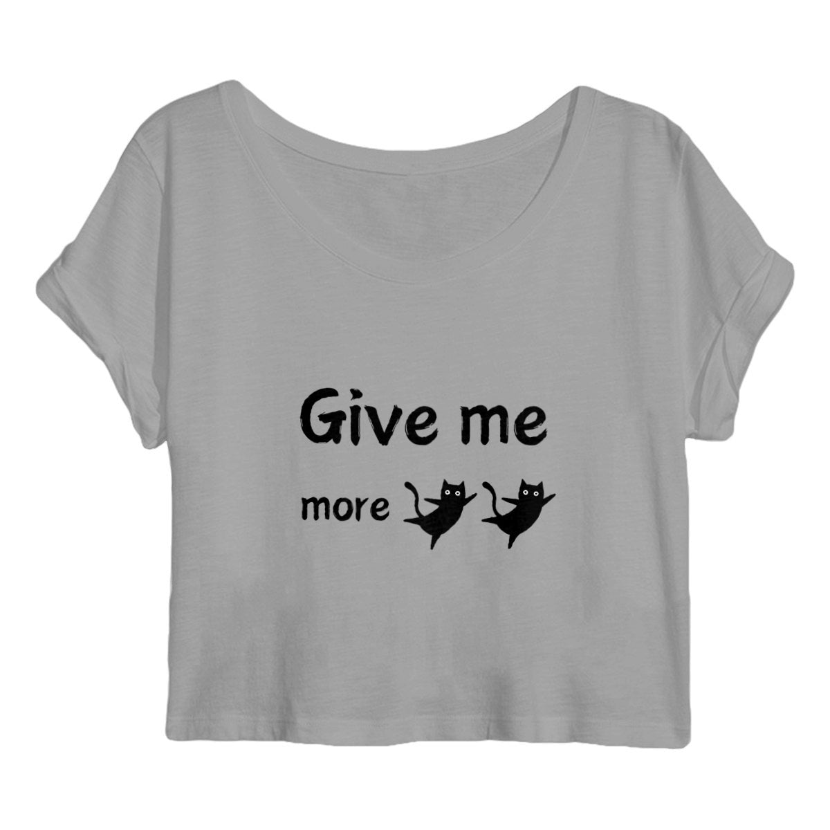 Crop top - Femme - Give me more chat chat