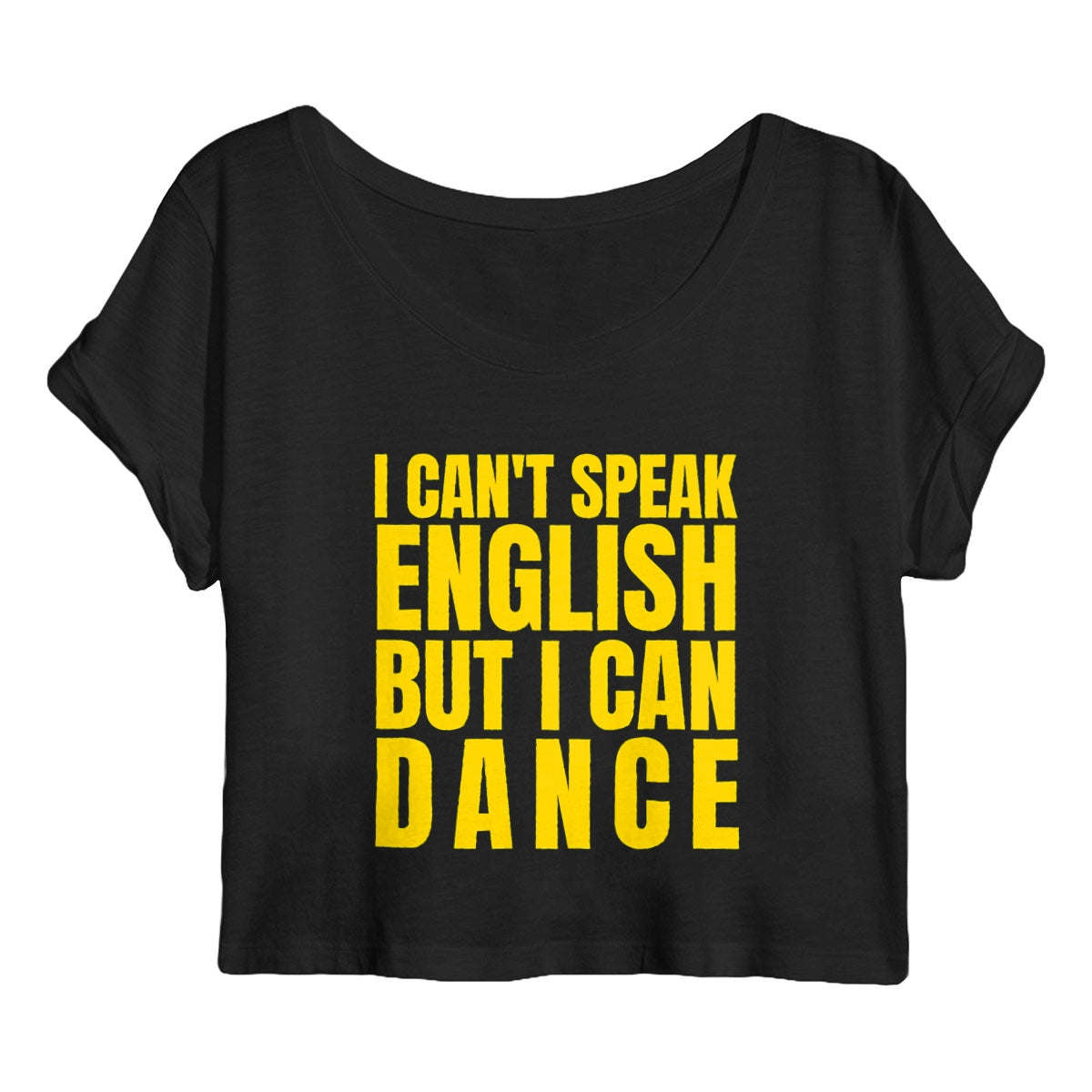 Crop top - Femme - I cant speak english gold