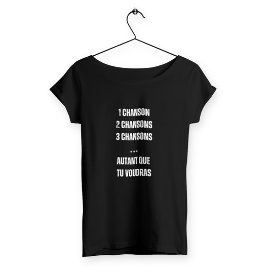 T-shirt slub - Femme - Chansons